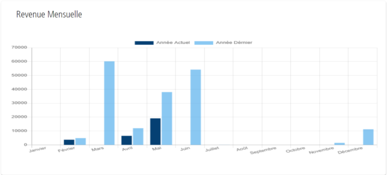 Statistiques - Revenue Mensuelle